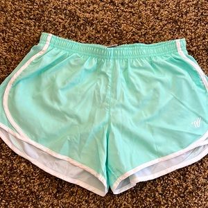 Turquoise Varsity Shorts